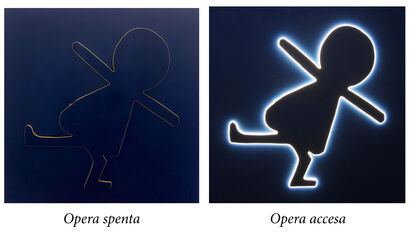 Serie: Movimenti di luce (blu, tela) - a Paint Artowrk by Valeria Marchezzolo